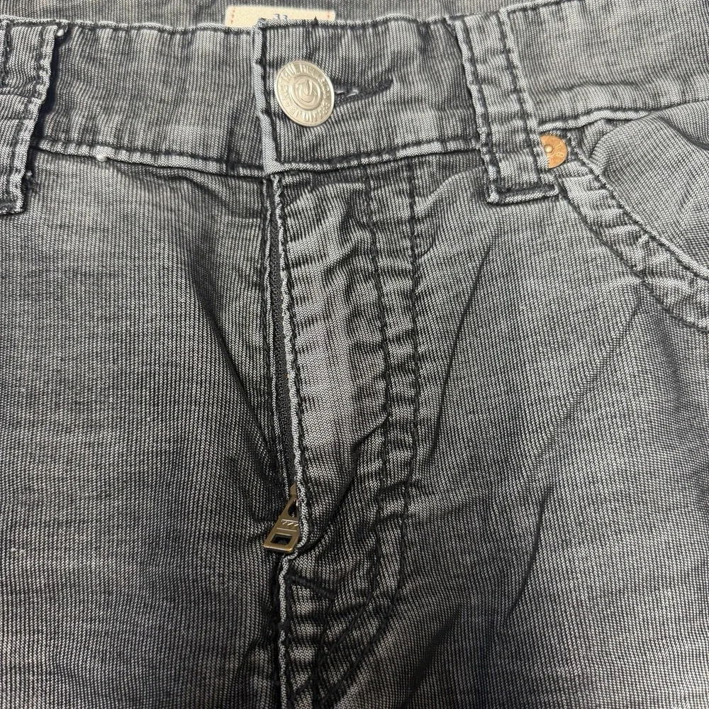 Vintage True Religion Rickey Men's 33x30 Seat 34 Corduroy Jeans Black Gray Y2K